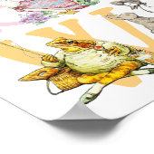 かわいいカラフルビアトリックスポッターアルファベット子供部屋 ポスター (角)