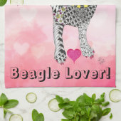 かわいいカラフルビーグルラバーキッチンタオル キッチンタオル (折り畳み)