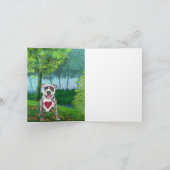 かわいいカラフルピットブルグリーティングカード カード (内部)