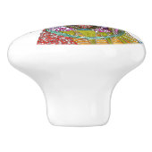 かわいいカラフルピットブルドアノブ セラミックノブ (側面)