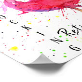 かわいいカラフルピンクのフラミンゴのポスター8X10" ポスター (角)