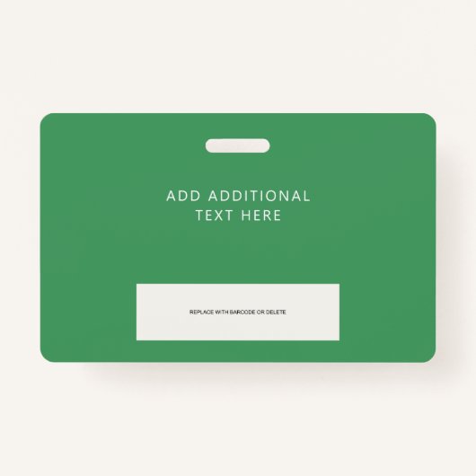 かわいいカラフルピンクの緑の従業員の写真IDロゴ バッジ (裏面)