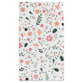 かわいいカラフルピンクガーリーパーティーお祝い花 スモールペーパーバッグ (裏面)