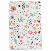 かわいいカラフルピンクガーリーパーティーお祝い花 ミディアムペーパーバッグ (正面)