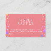 かわいいカラフルピンクドット柄おむつくじ エンクロージャーカード (正面)