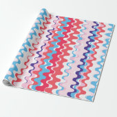 かわいいカラフルピンク赤抽象芸術パターンモノグラム ラッピングペーパー (アンロールド)