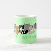 かわいいカラフルファミリー猫かわいい猫好き コーヒーマグカップ (中央)