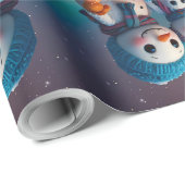 かわいいカラフルフェスティバルクリスマスのホリデーラッピング ラッピングペーパー (ロールコーナー)