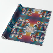 かわいいカラフルフェスティバルクリスマスのホリデーラッピング ラッピングペーパー (アンロールド)