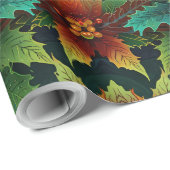 かわいいカラフルフェスティバルクリスマスのホリデーラッピング ラッピングペーパー (ロールコーナー)