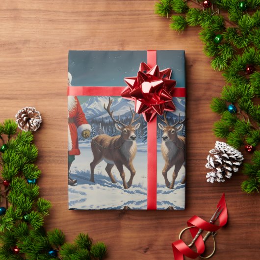 かわいいカラフルフェスティバルクリスマスのホリデーラッピング ラッピングペーパー (クリスマスギフト)