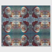 かわいいカラフルフェスティバルクリスマスのホリデーラッピング ラッピングペーパー (フラット)