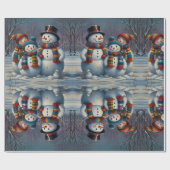 かわいいカラフルフェスティバルクリスマスのホリデーラッピング ラッピングペーパー (フラット)