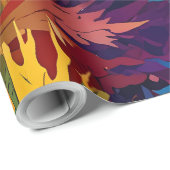 かわいいカラフルフェスティバルクリスマスのホリデーラッピング ラッピングペーパー (ロールコーナー)