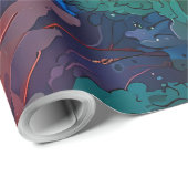 かわいいカラフルフェスティバルクリスマスのホリデーラッピング ラッピングペーパー (ロールコーナー)