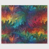 かわいいカラフルフェスティバルクリスマスのホリデーラッピング ラッピングペーパー (フラット)