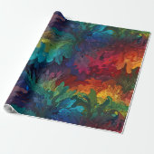 かわいいカラフルフェスティバルクリスマスのホリデーラッピング ラッピングペーパー (アンロールド)