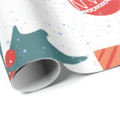 かわいいカラフルフェスティバルクリスマスツリー。 ラッピングペーパー (ロールコーナー)