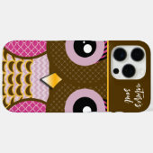 かわいいカラフルフクロウのパターン色を選択 Case-Mate iPhoneケース (裏面 (横))
