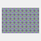 かわいいカラフルフクロウ包み紙セット ラッピングペーパーシート (正面2)