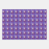 かわいいカラフルフクロウ包み紙セット ラッピングペーパーシート (正面)