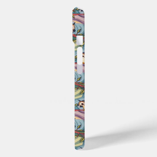 かわいいカラフルフクロウ柄の電話ケース Case-Mate iPhoneケース (裏面 / 左)