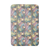 かわいいカラフルフクロウ模様 バスマット (正面縦)