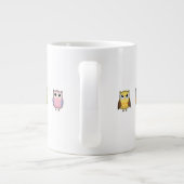 かわいいカラフルフクロウ ジャンボコーヒーマグカップ (裏面)