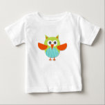 かわいいカラフルフクロウ ベビーTシャツ<br><div class="desc">かわいいカラフルフクロウ</div>