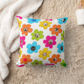 かわいいカラフルフラワードッグママおもしろいフォトコラージュ クッション (ブランケット)