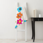 かわいいカラフルフラワードッグママおもしろいフォトコラージュ シェルパブランケット (インサイチュ)