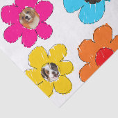 かわいいカラフルフラワードッグママおもしろいフォトコラージュ 薄葉紙 (詳細)