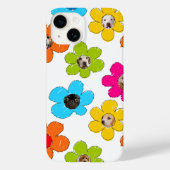 かわいいカラフルフラワードッグママおもしろいフォトコラージュ Case-Mate iPhoneケース (裏面)