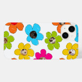 かわいいカラフルフラワードッグママおもしろいフォトコラージュ Case-Mate iPhoneケース (裏面 (横))