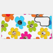 かわいいカラフルフラワードッグママおもしろいフォトコラージュ SAMSUNG GALAXYケース (裏面横)