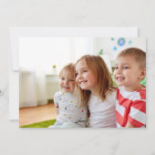 かわいいカラフルフレームティール（緑がかった色）グリーンピンク写真垂直 シーズンカード (裏面)