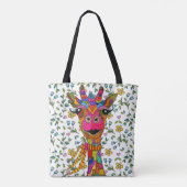 かわいいカラフルフローラキリントートバック トートバッグ (裏面)