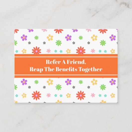 かわいいカラフルフローラシームレスパターン 紹介カード (正面)