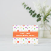 かわいいカラフルフローラシームレスパターン 紹介カード (スタンド正面)