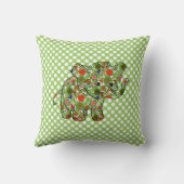 かわいいカラフルフローラベビーゾウ クッション (裏面)