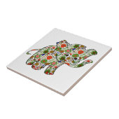 かわいいカラフルフローラベビーゾウ タイル (側面)