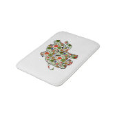 かわいいカラフルフローラベビーゾウ バスマット (アングル)