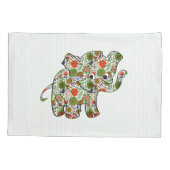 かわいいカラフルフローラベビーゾウ 枕カバー (裏面)