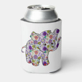 かわいいカラフルフローラベビーゾウ 缶クーラー (缶裏面)