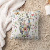 かわいいカラフルフローラ猫装飾用クッション クッション (ブランケット)