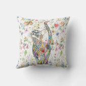 かわいいカラフルフローラ猫装飾用クッション クッション (裏面)