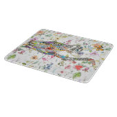 かわいいカラフルフローラ猫 カッティングボード (角)