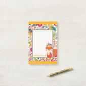 かわいいカラフルフローラ猫 ポストイット (デスク上)