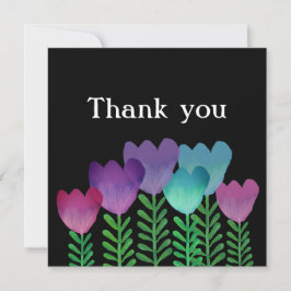 かわいいカラフルフローラ サンキューカード