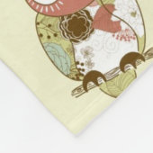 かわいいカラフルフローラ フリースブランケット (角)